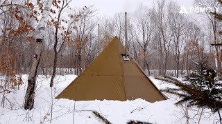 POMOLY Bromance 70 Teepee Hot Tent  Extreme Cold and Hot Tent Camping [upl. by Trainor]