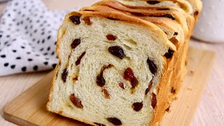 Raisin Bread Recipe  Soft Fluffy Raisin Bread ｜How to make Milk Bread ｜Japanese Milk Bread Recipe [upl. by Inalaehak698]