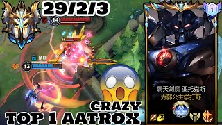 Wild Rift Aatrox  Top 1 Aatrox Gameplay Rank Sovereign [upl. by Aiyekal]