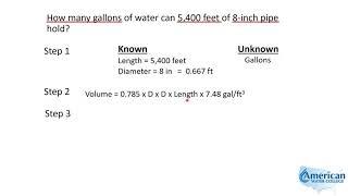 Pipe Volume Calculation  Texas Class C Groundwater Math [upl. by Eibbil390]