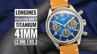 Longines Avigation Bigeye Titanium 41mm L28161932 [upl. by Noislla]