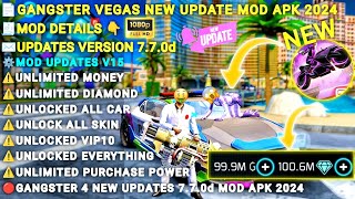 NEW UPDATE Gangstar Vegas Mod Apk v770d Latest Version 2024  Unlimited Money amp Unlock Vip 10 [upl. by Enitsej]