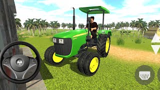 John Deere 🚜 farming driving 3D simulator game tractor wala game Android gameplay video [upl. by Nacim]