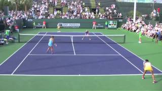 PennettaMladenovic v DateKrummZahlavova Strycova  2014 BNP Paribas Open [upl. by Heidie]