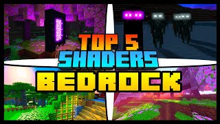 MINECRAFT 121  TOP 5 MELHORES SHADERS REALISTAS PARA A BEDROCK MCPE  XBOX  PC [upl. by Coray]