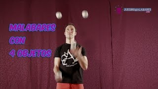 Tutorial  Malabares con cuatro pelotas o mazas [upl. by Chiarra38]