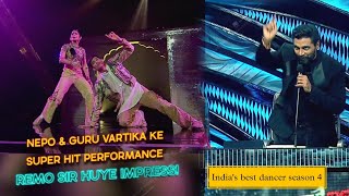 NEW  Nepo and vartika jha new performance in Indias best dancer season 4 Full episode [upl. by Fraase]