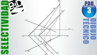 PAU 003 Diédrico paralelismo e intersección Dibujo Técnico Selectividad  Andalucía2010 [upl. by Jammin589]