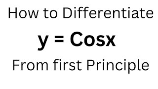 Derivative of Cosx by first Principle [upl. by Landers728]