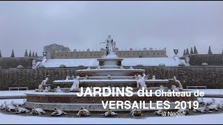 Park  공원 2019년 겨울 눈오는 베르사유 정원과 왕비의 촌락  Jardins du Châteaux de Versailles [upl. by Ocire]