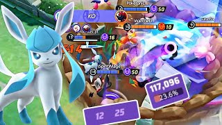 Glaceon after buff crazy pokemon  glaceon build pokémonunite [upl. by Etem987]