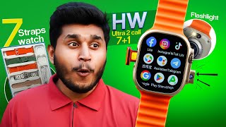 7 Straps 4G Android Smartwatch⚡️ With 10MP Dual Camera👀 5G Sim Flashlight😎HW Ultra 2 call 71 [upl. by Akinit]