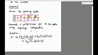 Numerics Lec07c Lagrange Interpolation exact fit Fall 2024 [upl. by Kyl]