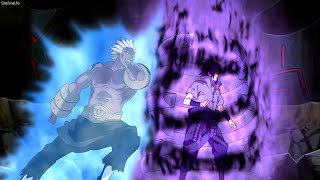 Sasuke uses Amaterasu on Susanoo causing the Raikage to lose an arm [upl. by Akenahc754]