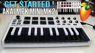 Akai Pro MPK mini MKII  Get Started Setup Software Download and Installation  Unboxing PCMAC [upl. by Ellerehc]