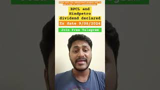 Latest BPCl and Hindpetro dividend declareddividend bpcldividend hindpetrostockmarket nifty [upl. by Shields264]