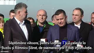 Inaugurarea primilor kilometri ai Autostrazii Moldovei [upl. by Sweet]