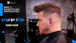 STEP BY STEP Mid fade  Textured Quiff hairstyle Haircutting tips amp Tricks [upl. by Janifer653]