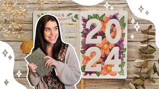 ✨ Set Up de mi Bullet Journal para 2024 ✨  Portada y registro futuro [upl. by Aicnelav614]