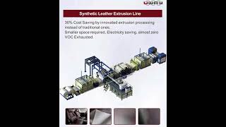 Synthetic Leather Extrusion Line machine syntheticleather [upl. by Aseram]