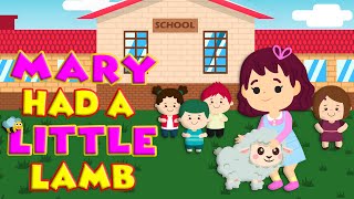 Mary Had A Little Lamb  Nursery Rhyme With Lyrics  Cartoon Animation Songs for Children  Kidsart [upl. by Uzzi]