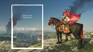 Ghost of Tsushima  NEW GAME PLUS GAMEPLAY New Horse New Cosmetics New Charms PS4 [upl. by Entroc]