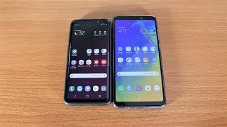 Galaxy S9 Android 90 Pie Vs Galaxy A9 2018 Speed Test [upl. by Zinah21]