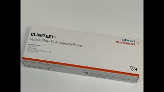 Siemens CLINITEST Rapid COVID19 Antigen SelfTest Unboxing [upl. by Ravi]