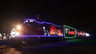 CP 2246 leads the CPKC holiday train at Franksville  Oak Creek wdefect detector [upl. by Sair]