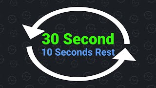 30 Second Interval Timer with 10 Seconds Rest [upl. by Oelc]