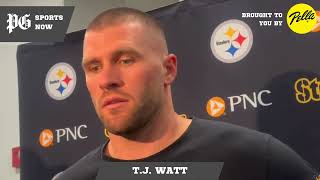 SteelersRavens TJ Watt on unique battles created in AFC North rivalry [upl. by Anehsat]