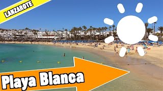 Playa Blanca Lanzarote Spain Tour of beach and resort [upl. by Onfre425]