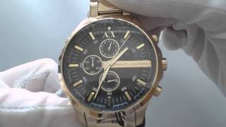 Mens Gold Armani Exchange Chronograph Watch AX2137 [upl. by Mages]