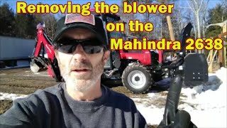 How I removed the Bercomac snowblower from the subframe on the Mahindra 2638 [upl. by Gnolb]