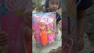 Unboxing mainan anak  Barbie Doll stroller Dot Bayi mainan  Barbie  Mainan anak perempuan [upl. by Nester]