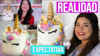 Intenté Seguir Un Tutorial de Quiero Cupcakes Pastel Unicornio  RebeO [upl. by Harutek]