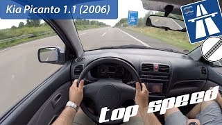 Kia Picanto 11 2006 on German Autobahn  POV Top Speed Drive [upl. by Wrightson]