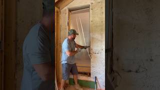 Window Becomes Door Opening into New Space demolition diy renovation [upl. by Joell]