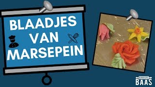 Blaadjes van marsepein maken voor een boeket [upl. by Leigha]