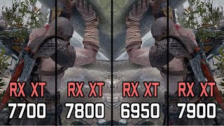 RX 7700 XT vs RX 7800 XT vs RX 6950 XT vs RX 7900 XT  Test at 1080p 1440p 2160p resolutions [upl. by Housum]