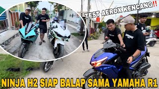 MAIN KERUMAH KERUMAH PAROPO AJAK BALAP NINJA H2 SAMA YAMAHA R1‼️ [upl. by Iniffit116]