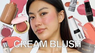 BEST Cream blushes • reviewing overhyped 20 blushes [upl. by Cost]