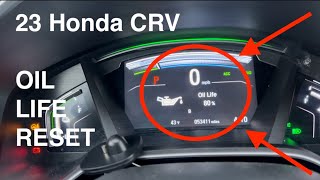 2023 Honda CRV Hybrid Oil Life B1 Reset Service 23 How To [upl. by Ayaladnot]