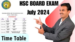 Maharashtra Board  HSC Board Exam 2024  Timetable  Commerce Timetable JulyAugust 2024 [upl. by Dihsar102]