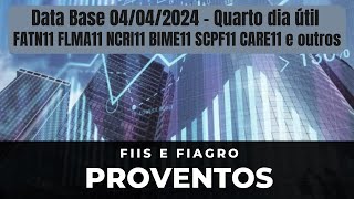 DI News Proventos do 4º Dia útil FATN11 FLMA11 NCRI11 BIME11 HGIC11 SCPF11 CARE11 FISC11 e outros [upl. by Quentin]