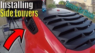 Installing Side Louvers On The ECOBOOST MUSTANG [upl. by Annia]