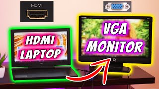 How to Connect HDMI Laptop to VGA Monitor All Problems are Solved Hindi [upl. by Maurene569]