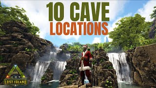 Lost Island Cave Locations  Base Spots  ARK  ARK Survival Evolved [upl. by Rbma]