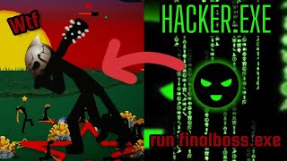 Stick War Legacy New Update New Challenger hackerexe He Can Spawn FINAL BOSS Pro VS Hacker [upl. by Mar990]