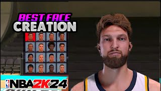 BEST DOMANTAS SABONIS NBA 2K24 FACE CREATION TUTORIAL [upl. by Roley]